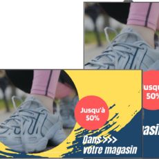 Écrans intérieurs vitrines 43 à 75 pouces